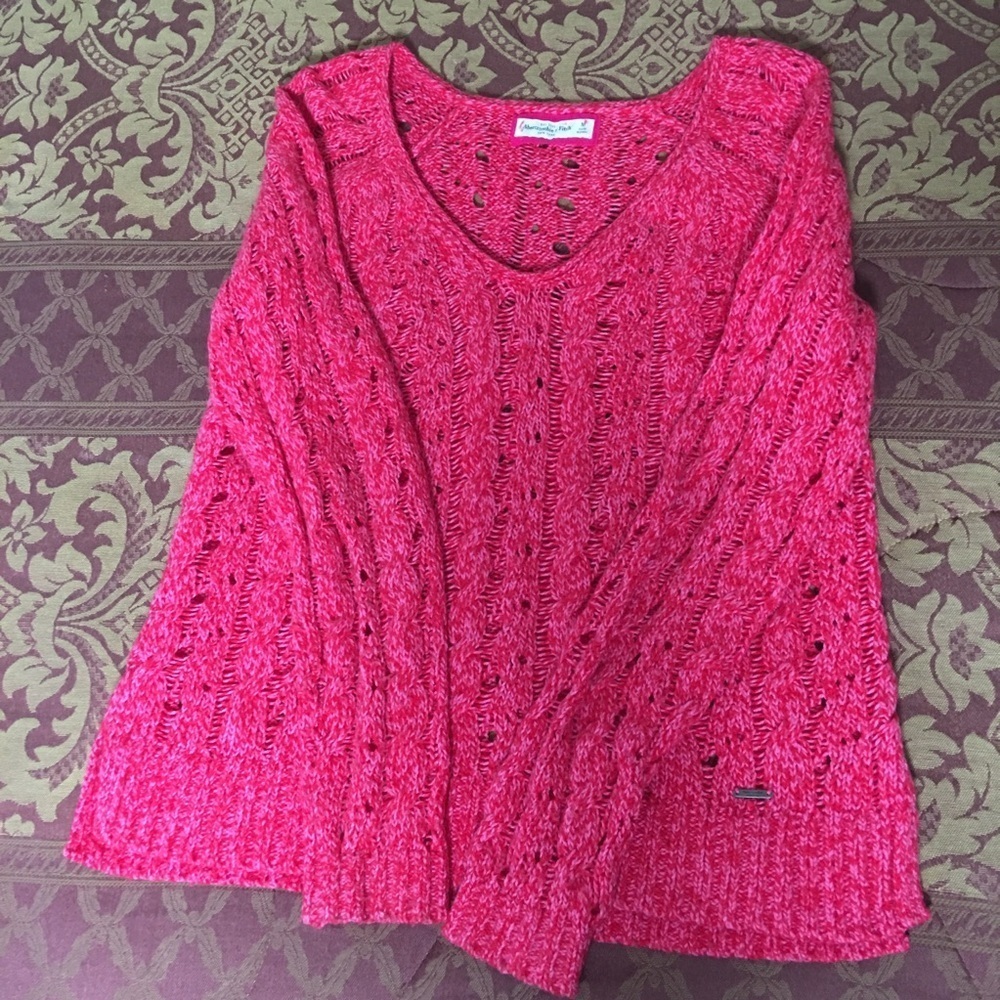 Abercrombie & Fitch Sweater Loose Knit Pink Size M